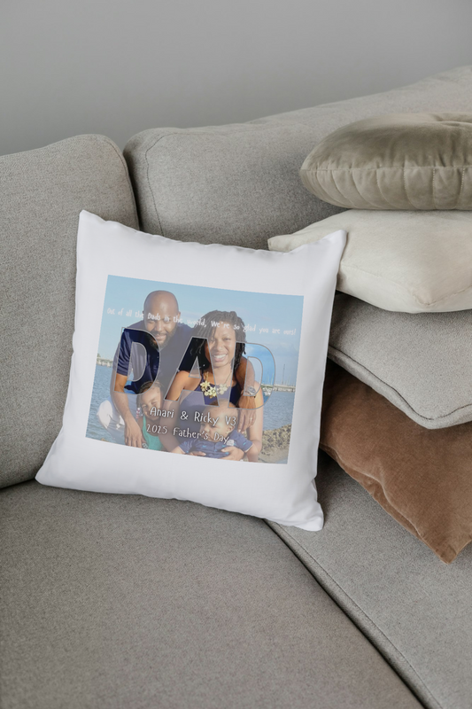 Custom Father’s Day Photo Pillow